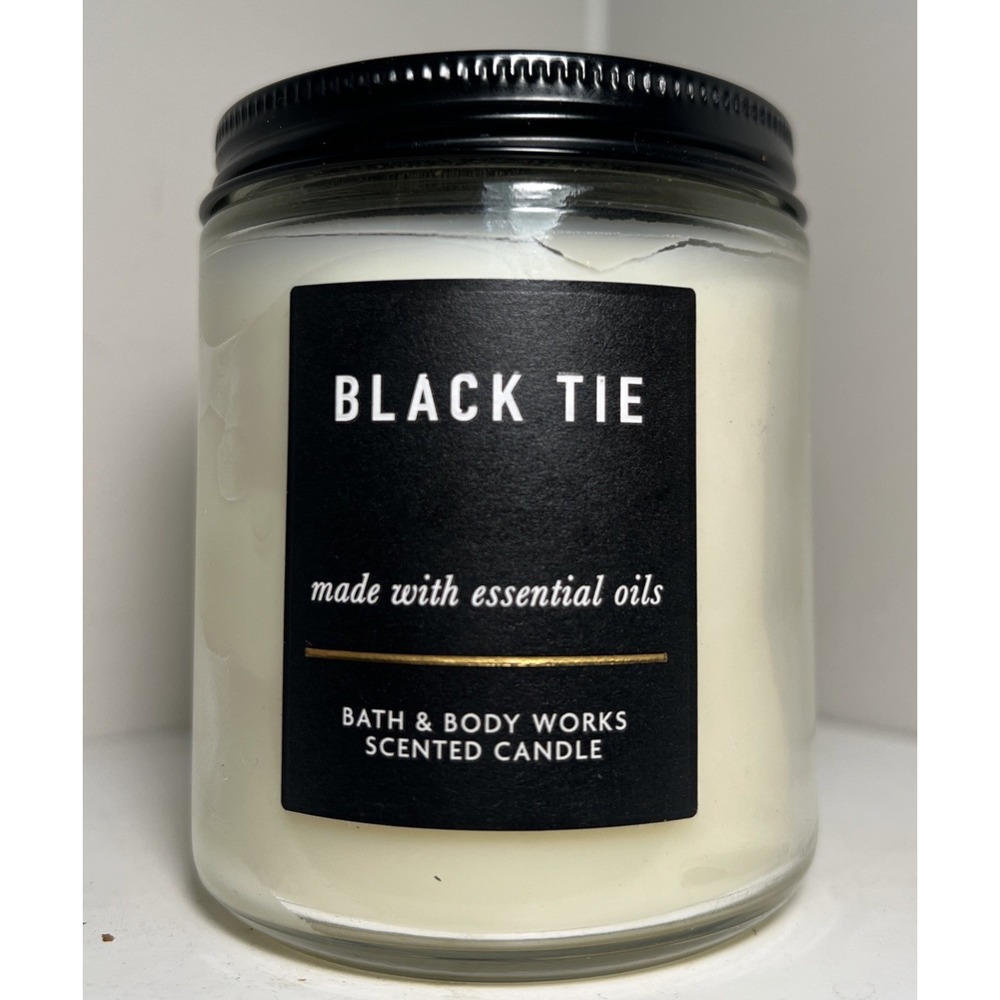NEW Bath & Body Works Black Tie Scented‎ Single Wick Candle 7 fl oz
